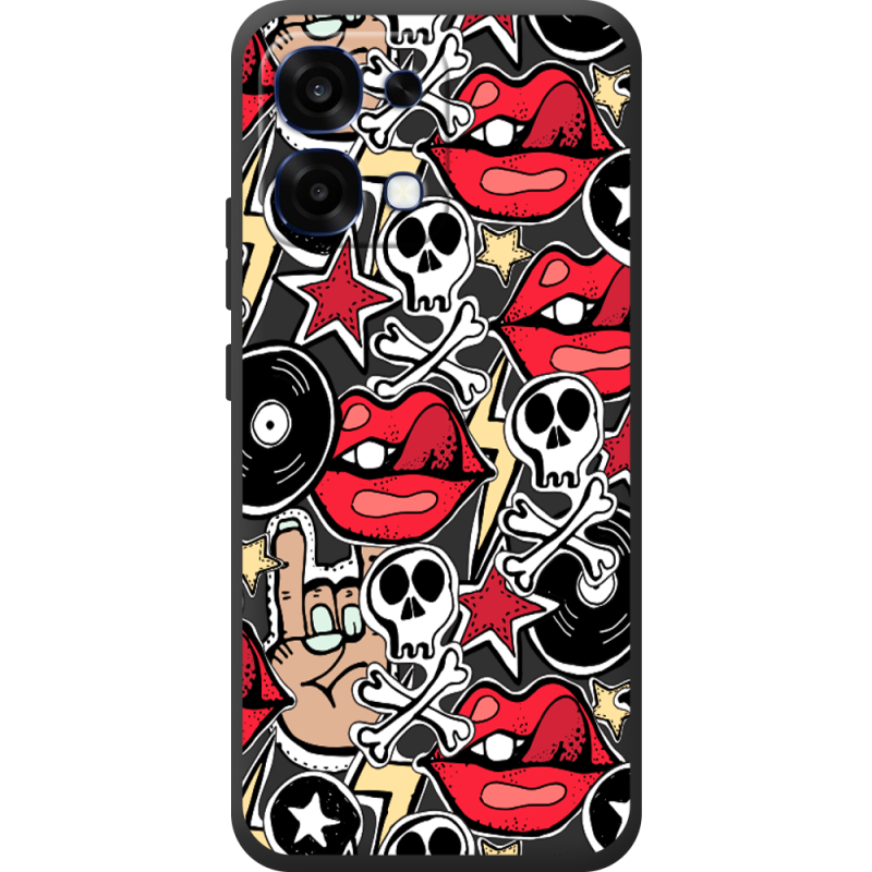 Чорний чохол BoxFace OPPO A6 Pro Rock Graffiti