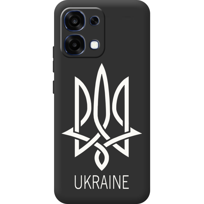 Чорний чохол BoxFace OPPO A6 Pro Тризуб монограмма ukraine