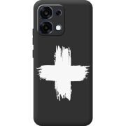 Чорний чохол BoxFace OPPO A6 Pro Білий хрест ЗСУ