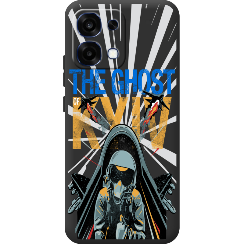 Чорний чохол BoxFace OPPO A6 Pro Привид Києва в дії