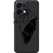 Чорний чохол BoxFace OPPO A6 Pro Wolf and Raven