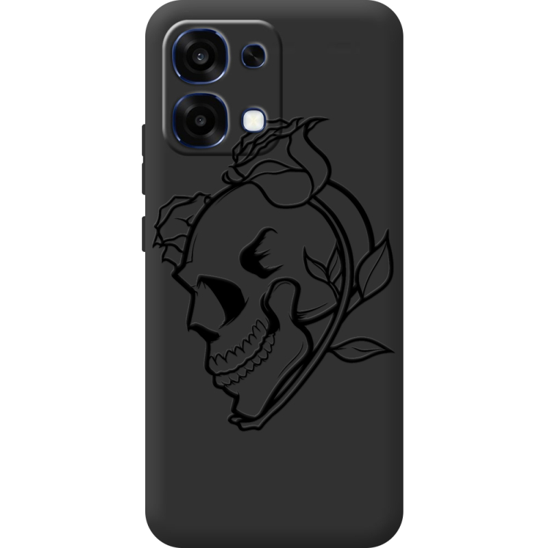 Чорний чохол BoxFace OPPO A6 Pro Skull and Roses