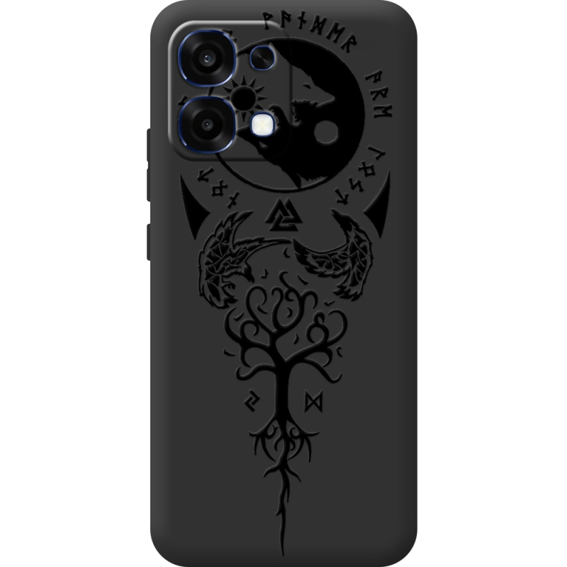 Чорний чохол BoxFace OPPO A6 Pro Hugin and Munin