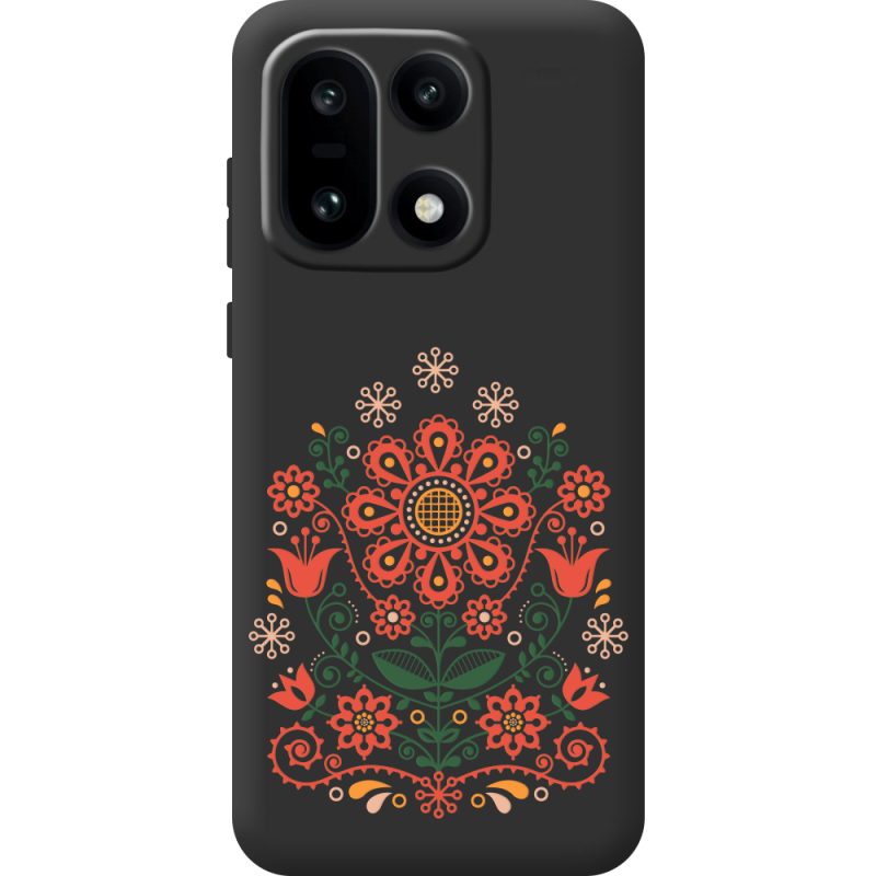 Чорний чохол BoxFace OnePlus 15 Ukrainian Ornament