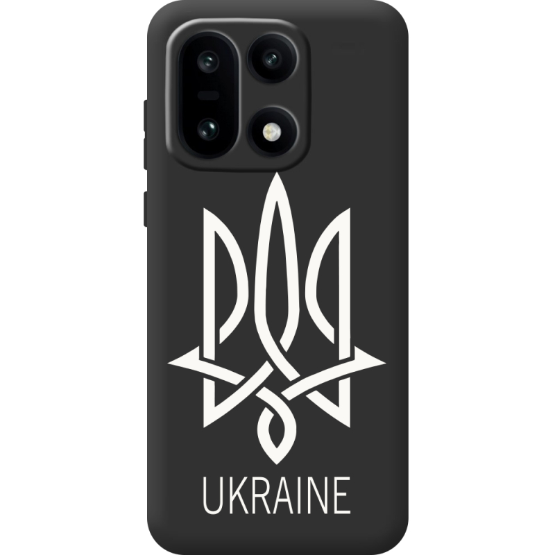 Чорний чохол BoxFace OnePlus 15 Тризуб монограмма ukraine