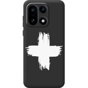 Чорний чохол BoxFace OnePlus 15 Білий хрест ЗСУ
