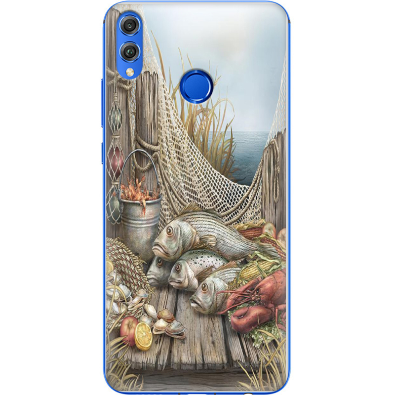 Чехол Uprint Honor 8x Удачная рыбалка