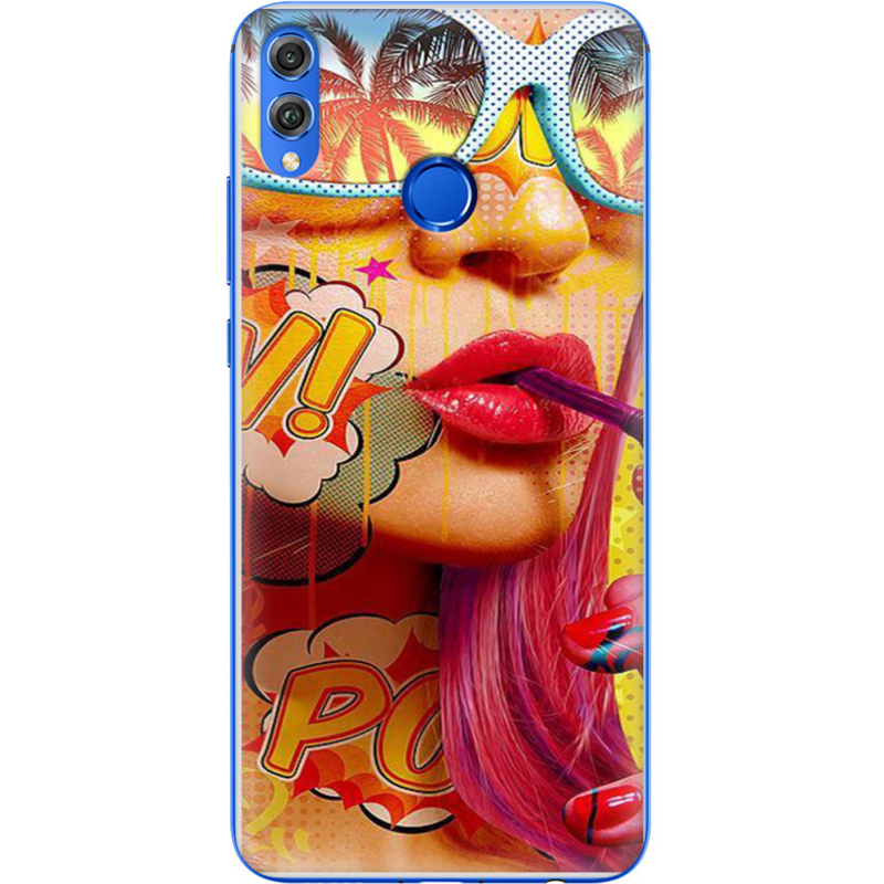 Чехол Uprint Honor 8x Yellow Girl Pop Art