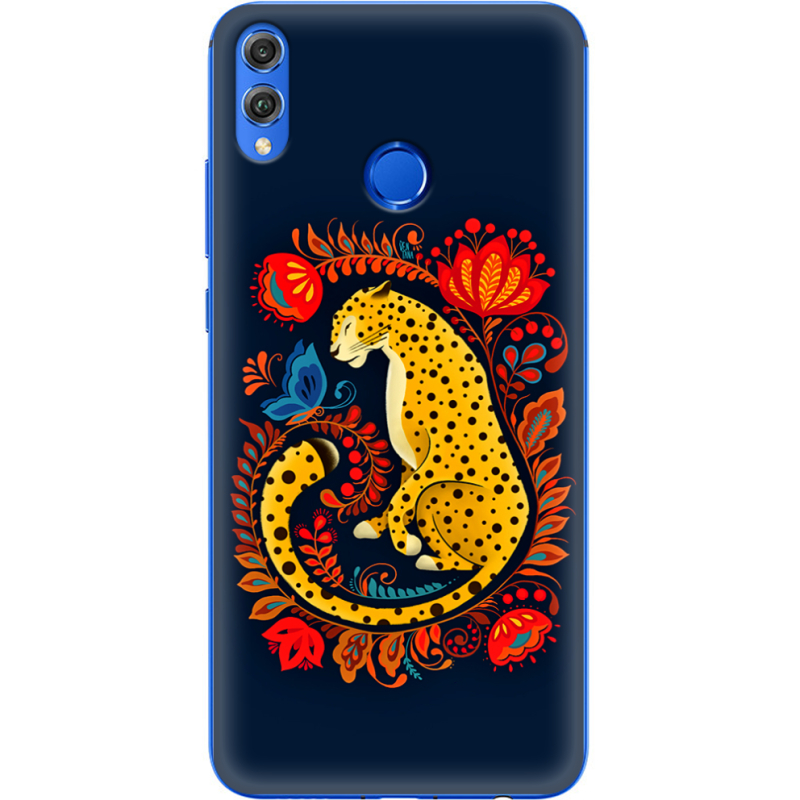 Чехол Uprint Honor 8x Petrykivka Leopard