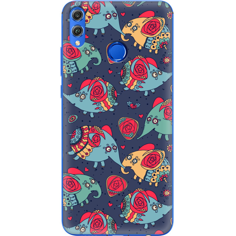 Чехол Uprint Honor 8x Flying Elephants
