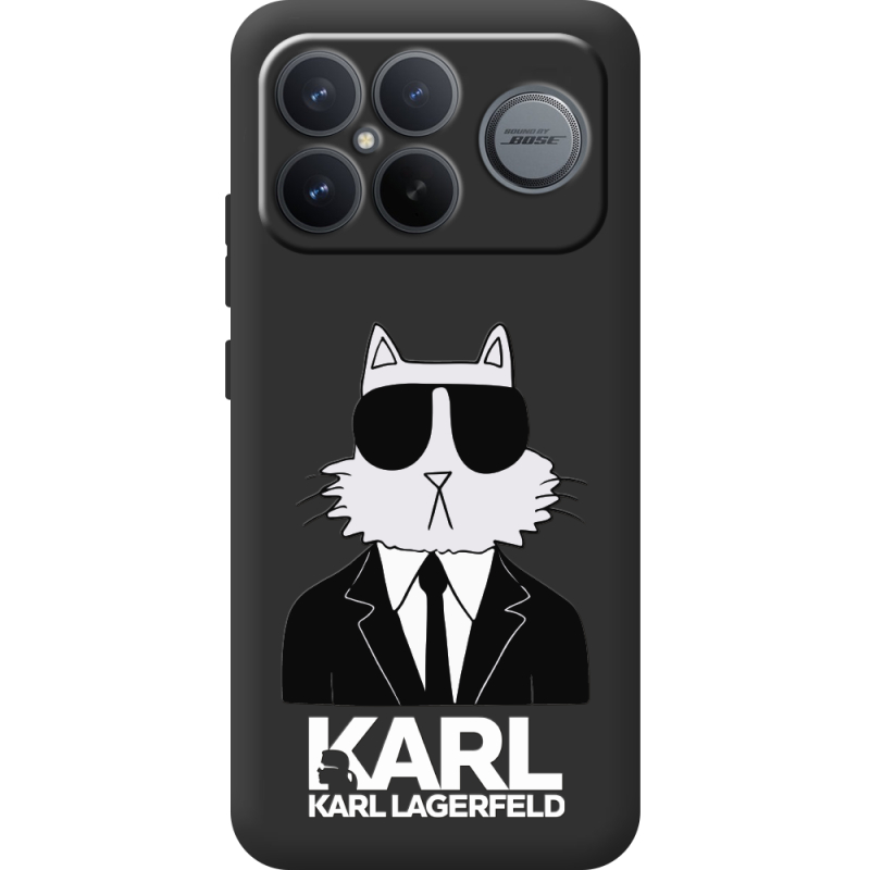 Чорний чохол BoxFace Poco F8 Pro Ultra Cat in Black