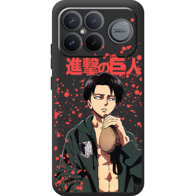 Чорний чохол BoxFace Poco F8 Pro Ultra Атака Титанов Леви