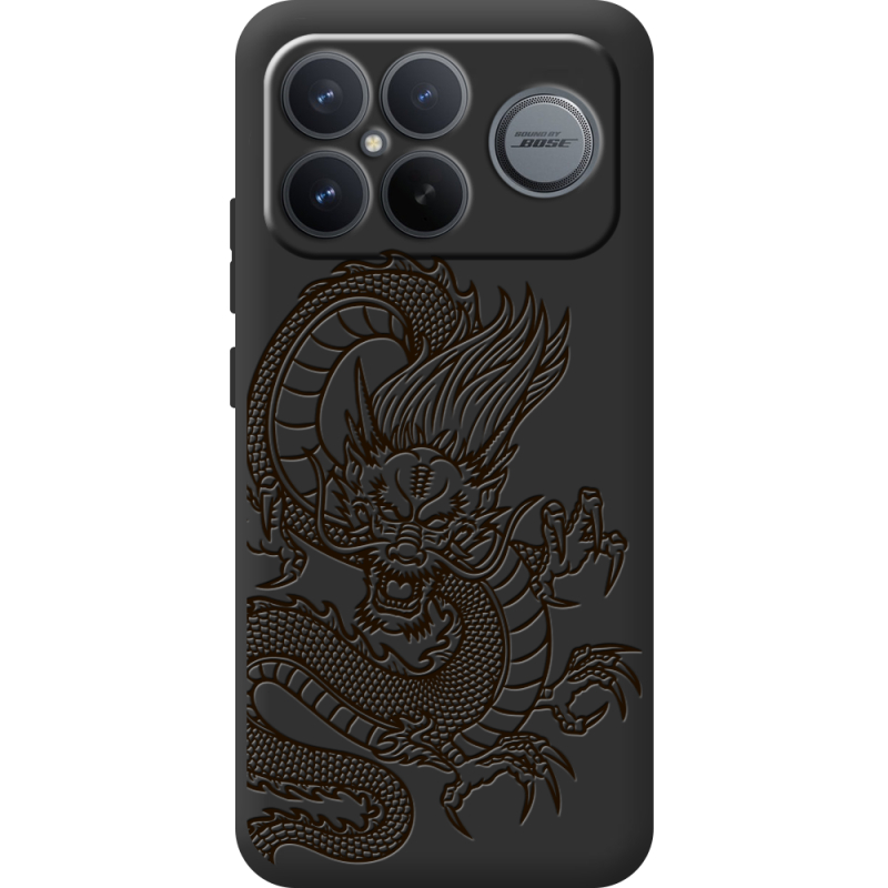 Чорний чохол BoxFace Poco F8 Pro Ultra Chinese Dragon