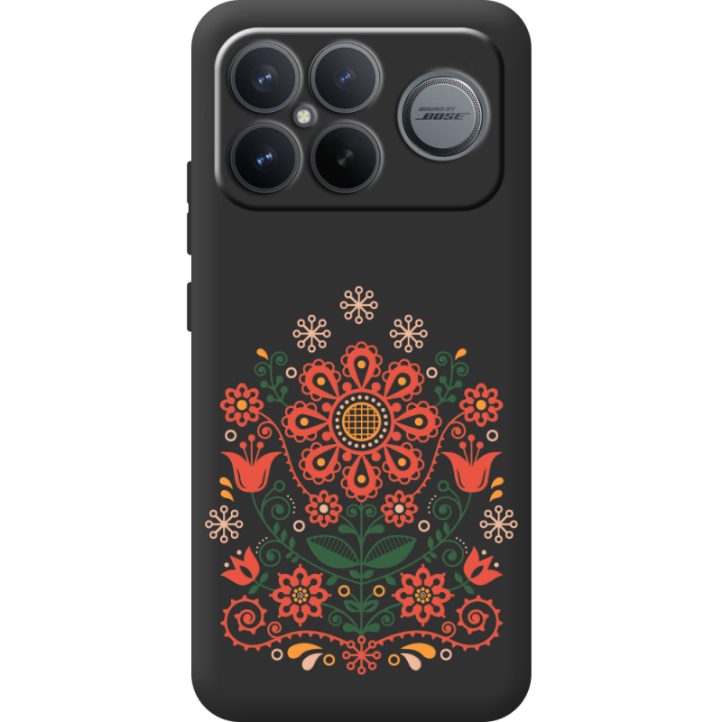 Чорний чохол BoxFace Poco F8 Pro Ultra Ukrainian Ornament