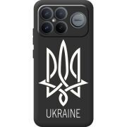 Чорний чохол BoxFace Poco F8 Pro Ultra Тризуб монограмма ukraine