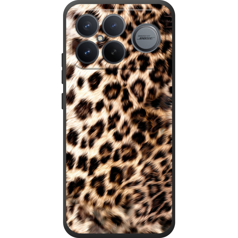 Чорний чохол BoxFace Poco F8 Pro Ultra Леопардовий