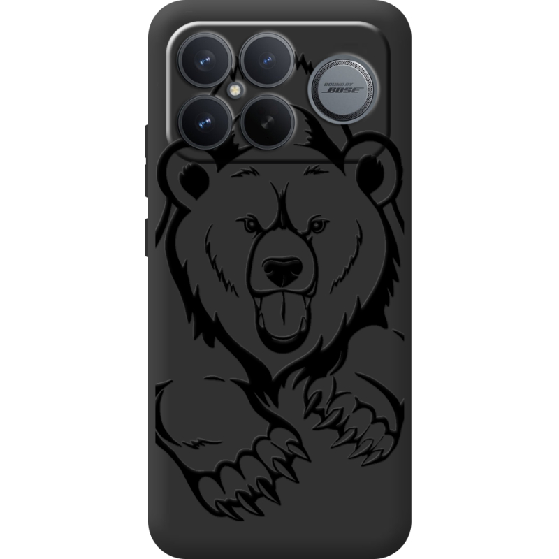 Чорний чохол BoxFace Poco F8 Pro Ultra Grizzly Bear