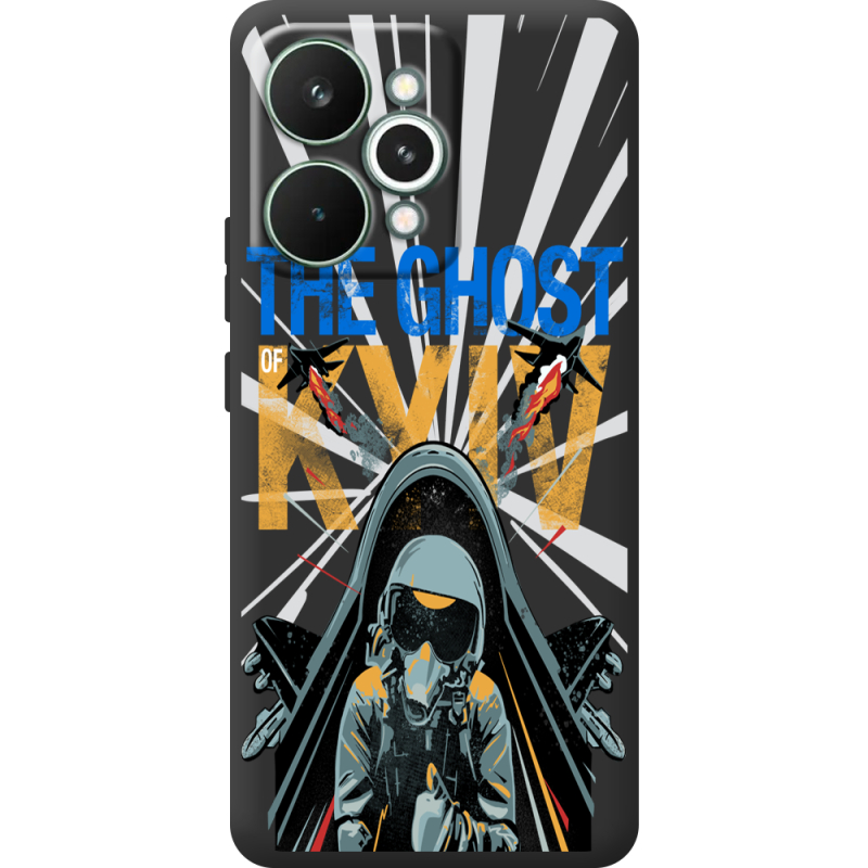 Чорний чохол BoxFace Realme 15 Pro Привид Києва в дії