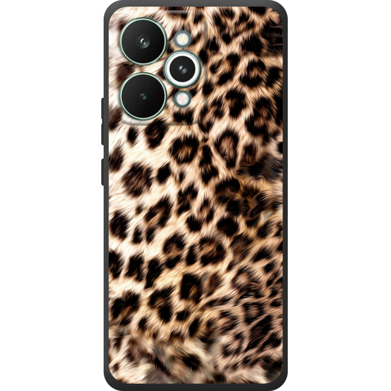 Чорний чохол BoxFace Realme 15 Pro Леопардовий