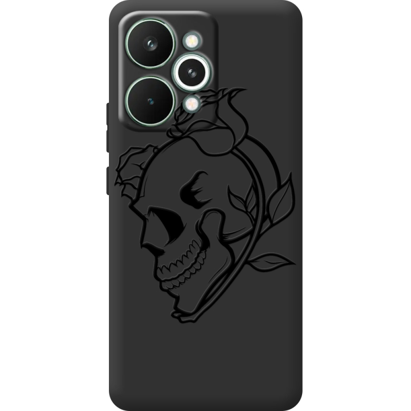 Чорний чохол BoxFace Realme 15 Pro Skull and Roses