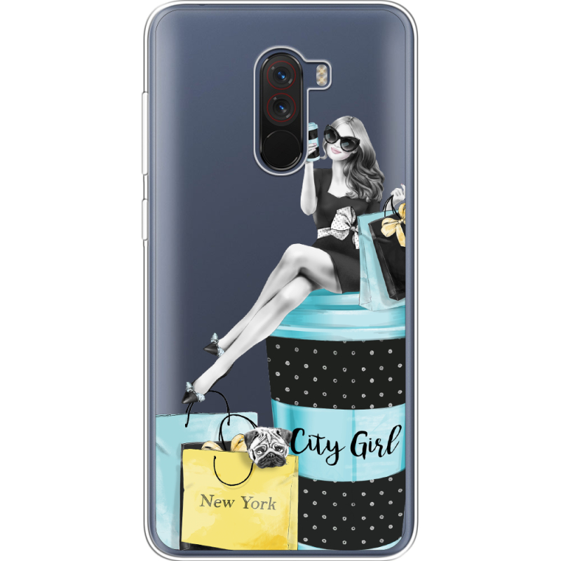 Прозрачный чехол Uprint Xiaomi Pocophone F1 City Girl