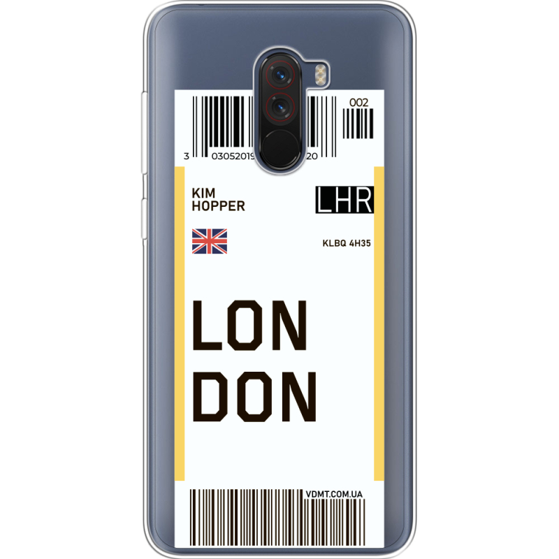Прозрачный чехол Uprint Xiaomi Pocophone F1 Ticket London