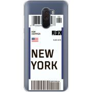 Прозрачный чехол Uprint Xiaomi Pocophone F1 Ticket New York