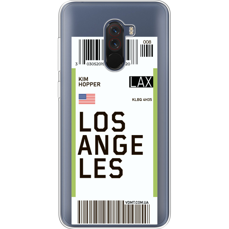 Прозрачный чехол Uprint Xiaomi Pocophone F1 Ticket Los Angeles