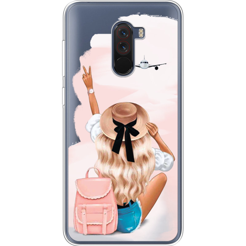 Прозрачный чехол Uprint Xiaomi Pocophone F1 Travel Girl