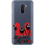Прозрачный чехол Uprint Xiaomi Pocophone F1 siquid game люди в красном