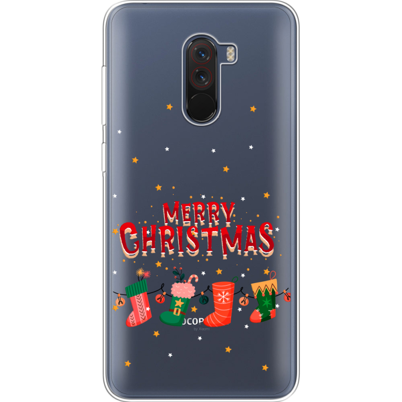 Прозрачный чехол Uprint Xiaomi Pocophone F1 Merry Christmas