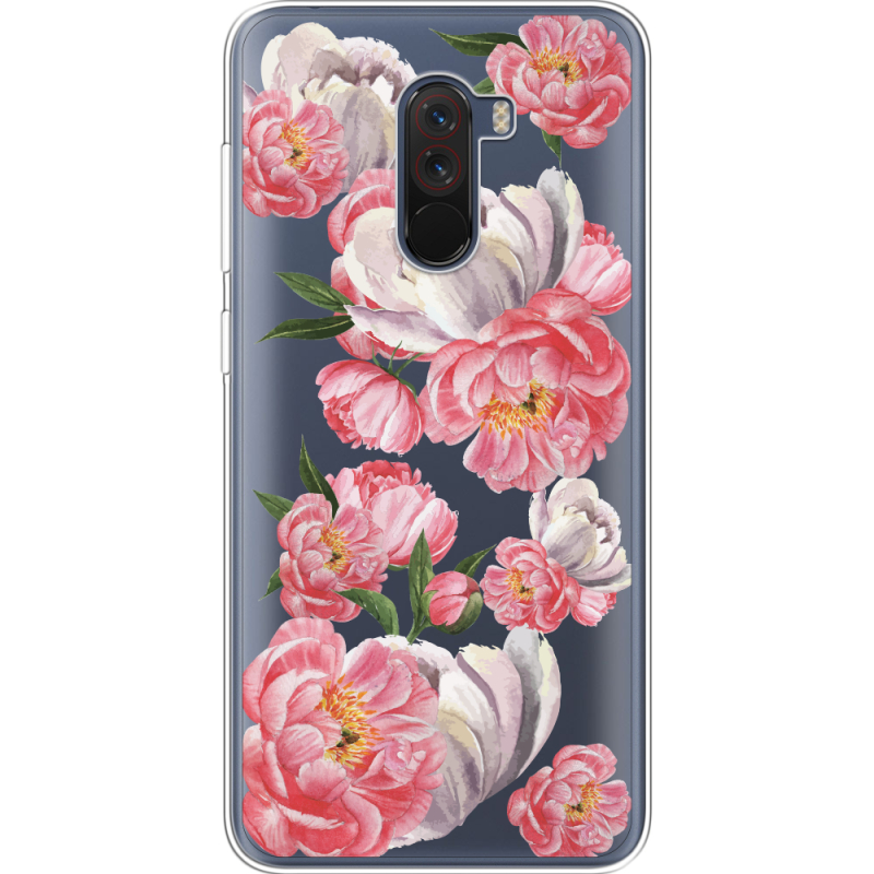 Прозрачный чехол Uprint Xiaomi Pocophone F1 Peony Watercolor Style