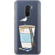 Прозрачный чехол Uprint Xiaomi Pocophone F1 Segull in Cofee Pool