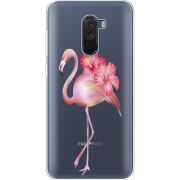 Прозрачный чехол Uprint Xiaomi Pocophone F1 Floral Flamingo