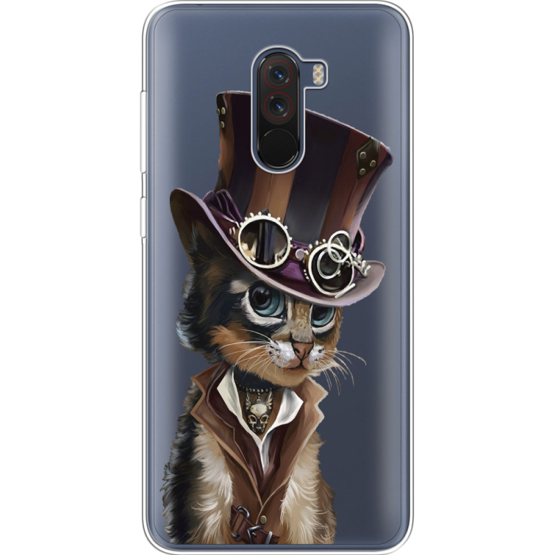 Прозрачный чехол Uprint Xiaomi Pocophone F1 Steampunk Cat