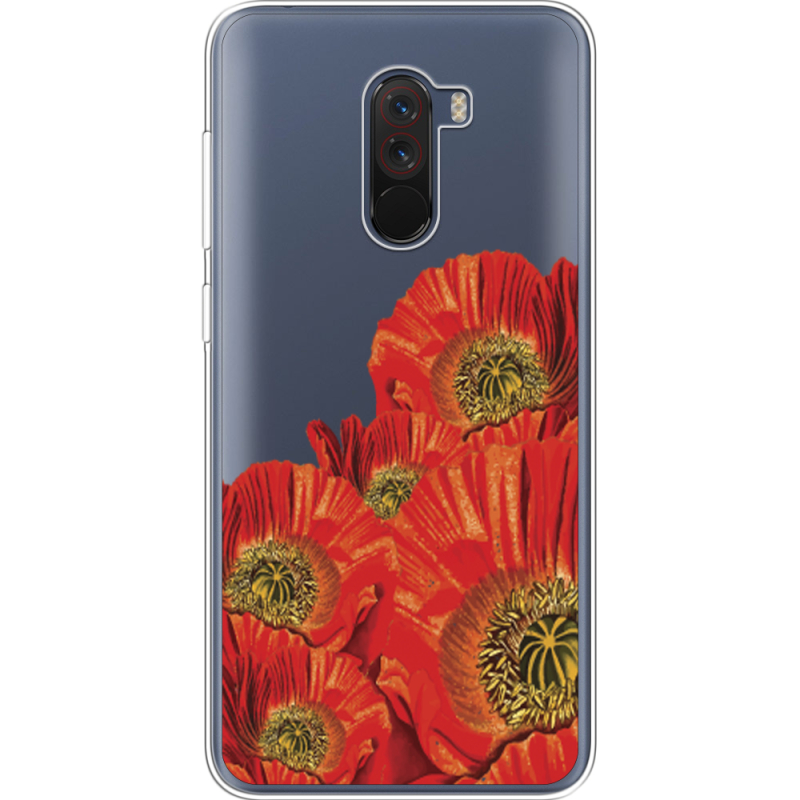 Прозрачный чехол Uprint Xiaomi Pocophone F1 Red Poppies