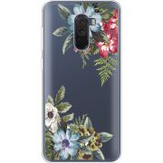 Прозрачный чехол Uprint Xiaomi Pocophone F1 Floral