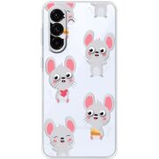 Прозорий чохол BoxFace Samsung Galaxy A37 5G (A376) с 3D-глазками Mouse