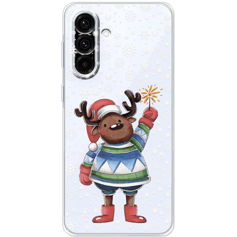 Прозорий чохол BoxFace Samsung Galaxy A37 5G (A376) Christmas Deer with Snow