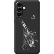 Чорний чохол BoxFace Samsung Galaxy A37 5G (A376) Військовий літак