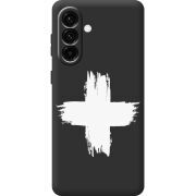 Чорний чохол BoxFace Samsung Galaxy A37 5G (A376) Білий хрест ЗСУ