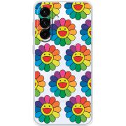 Прозорий чохол BoxFace Samsung Galaxy A57 5G (A576) Hippie Flowers