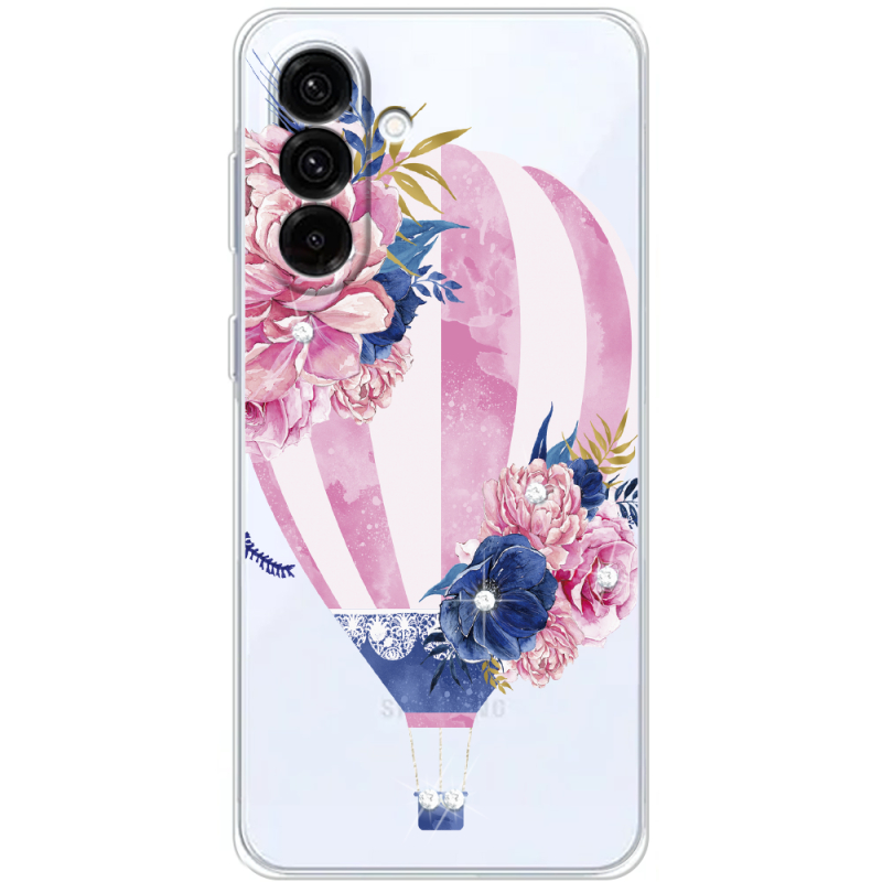 Чохол зі стразами Samsung Galaxy A57 5G (A576) Pink Air Baloon