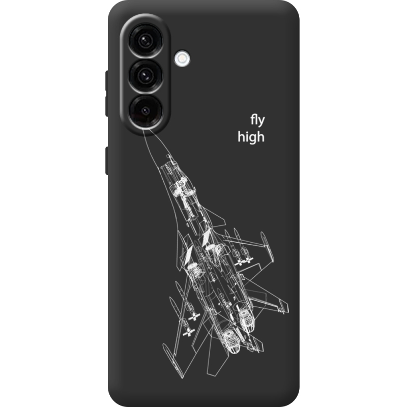 Чорний чохол BoxFace Samsung Galaxy A57 5G (A576) Військовий літак