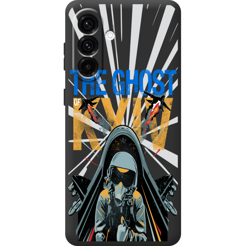 Чорний чохол BoxFace Samsung Galaxy A57 5G (A576) Привид Києва в дії