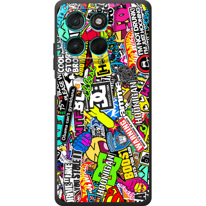 Чохол BoxFace Moto G57 Power Multicolored Inscriptions