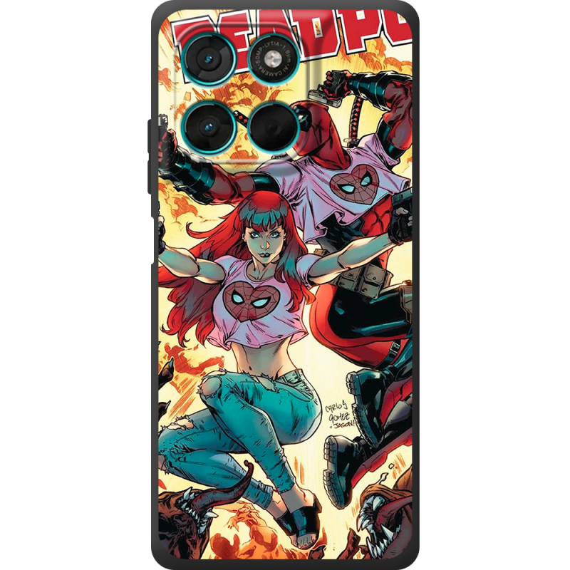 Чохол BoxFace Moto G57 Power Deadpool and Mary Jane