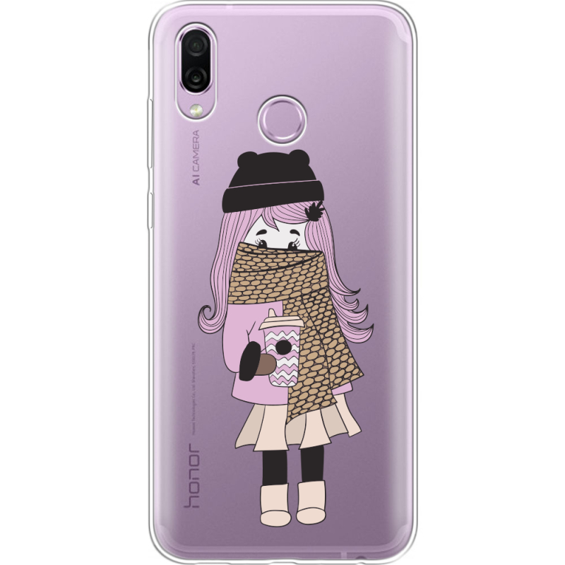 Прозрачный чехол Uprint Honor Play Winter Morning Girl