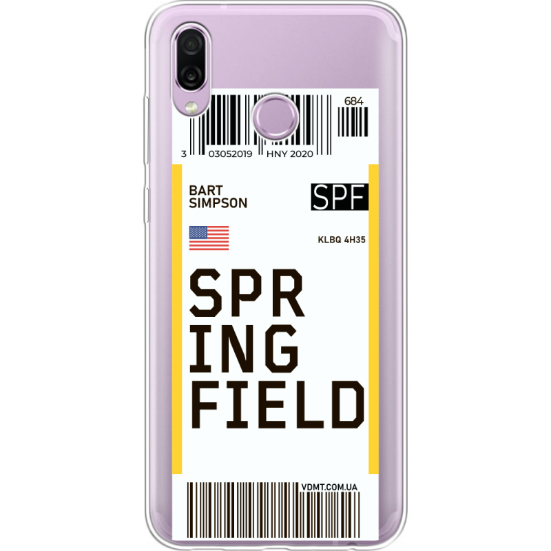 Прозрачный чехол Uprint Honor Play Ticket Springfield