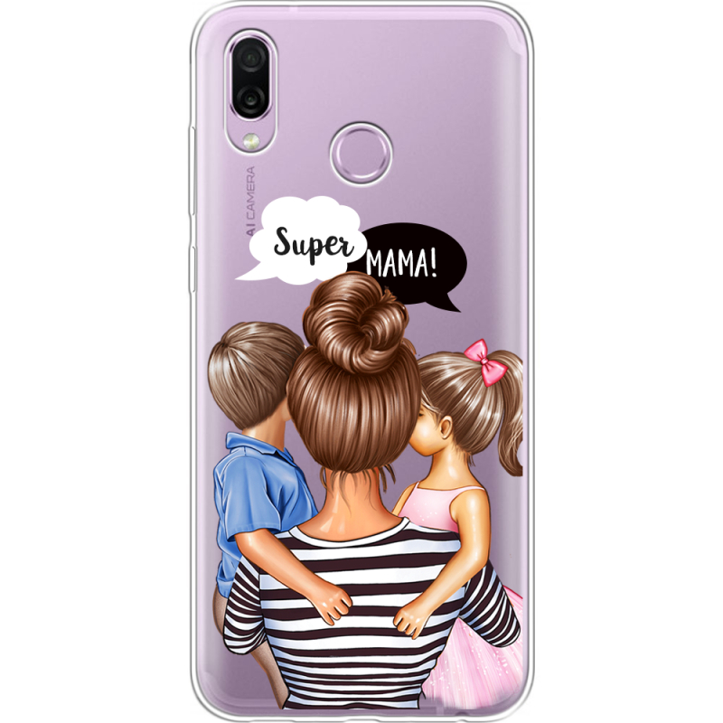 Прозрачный чехол Uprint Honor Play Super Mama